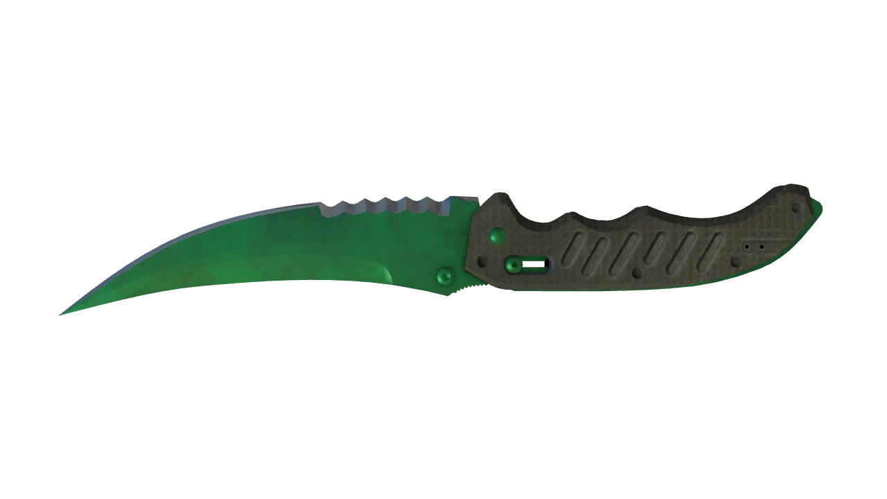 Flip Knife | Gamma Doppler (Emerald) seed #507, back