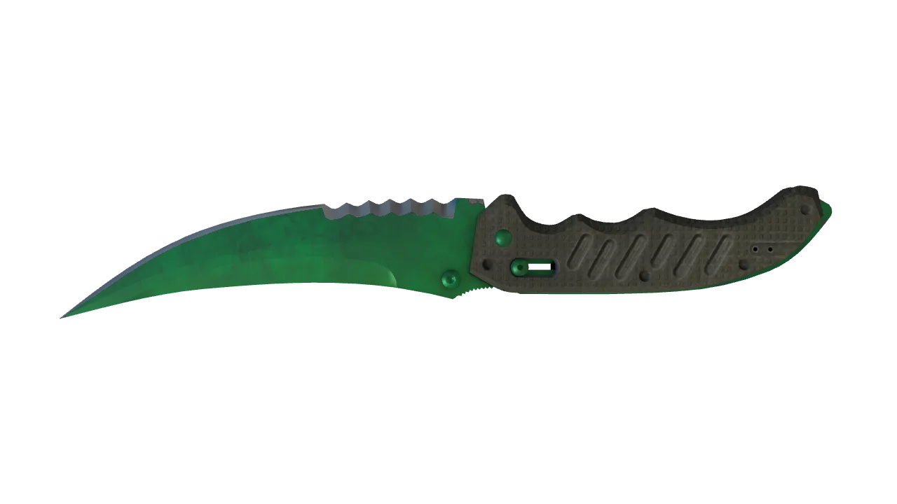 Flip Knife | Gamma Doppler (Emerald) seed #570, back