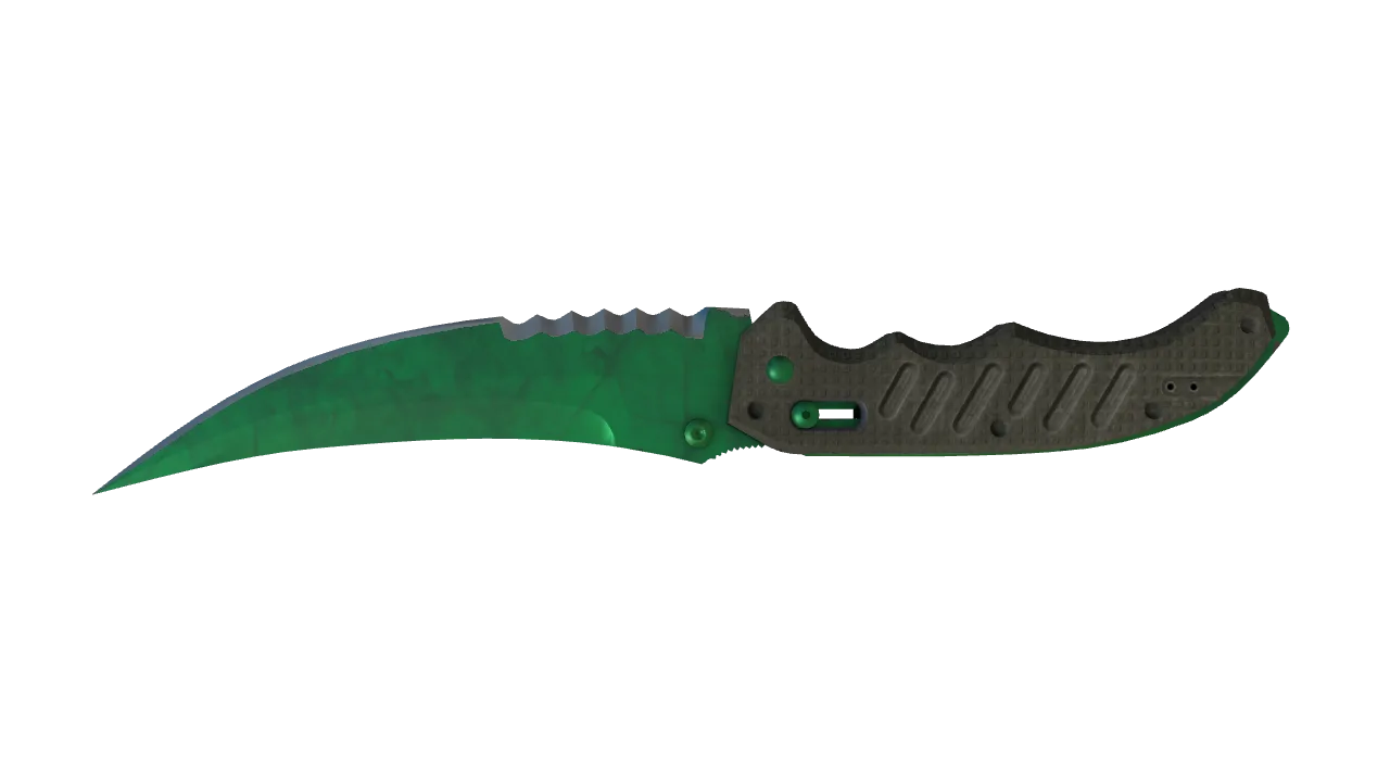 Flip Knife | Gamma Doppler (Emerald) seed #592, back