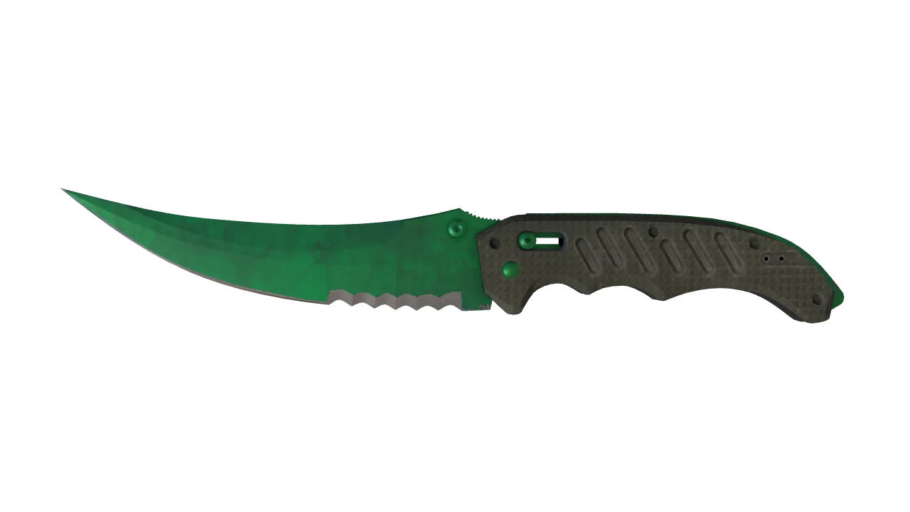 Flip Knife | Gamma Doppler (Emerald) seed #658, front