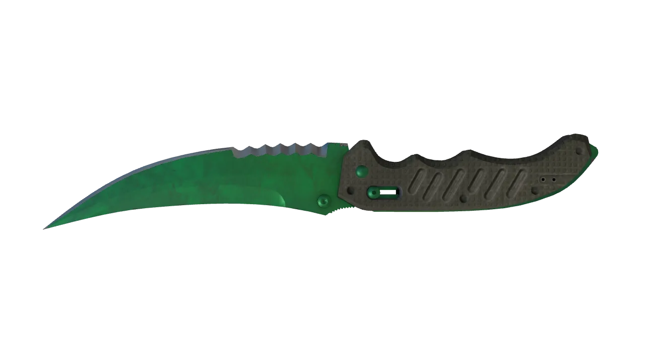 Flip Knife | Gamma Doppler (Emerald) seed #687, back