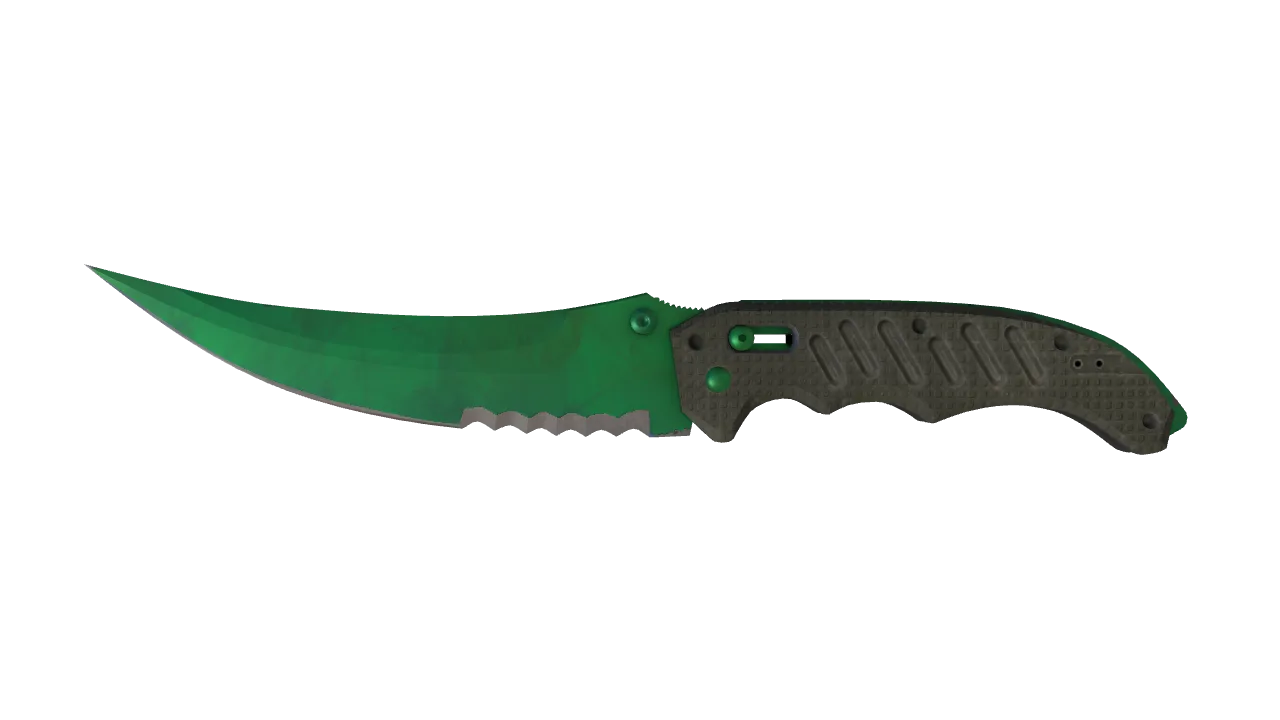 Flip Knife | Gamma Doppler (Emerald) seed #709, front