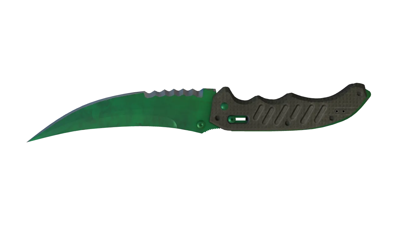 Flip Knife | Gamma Doppler (Emerald) seed #740, back