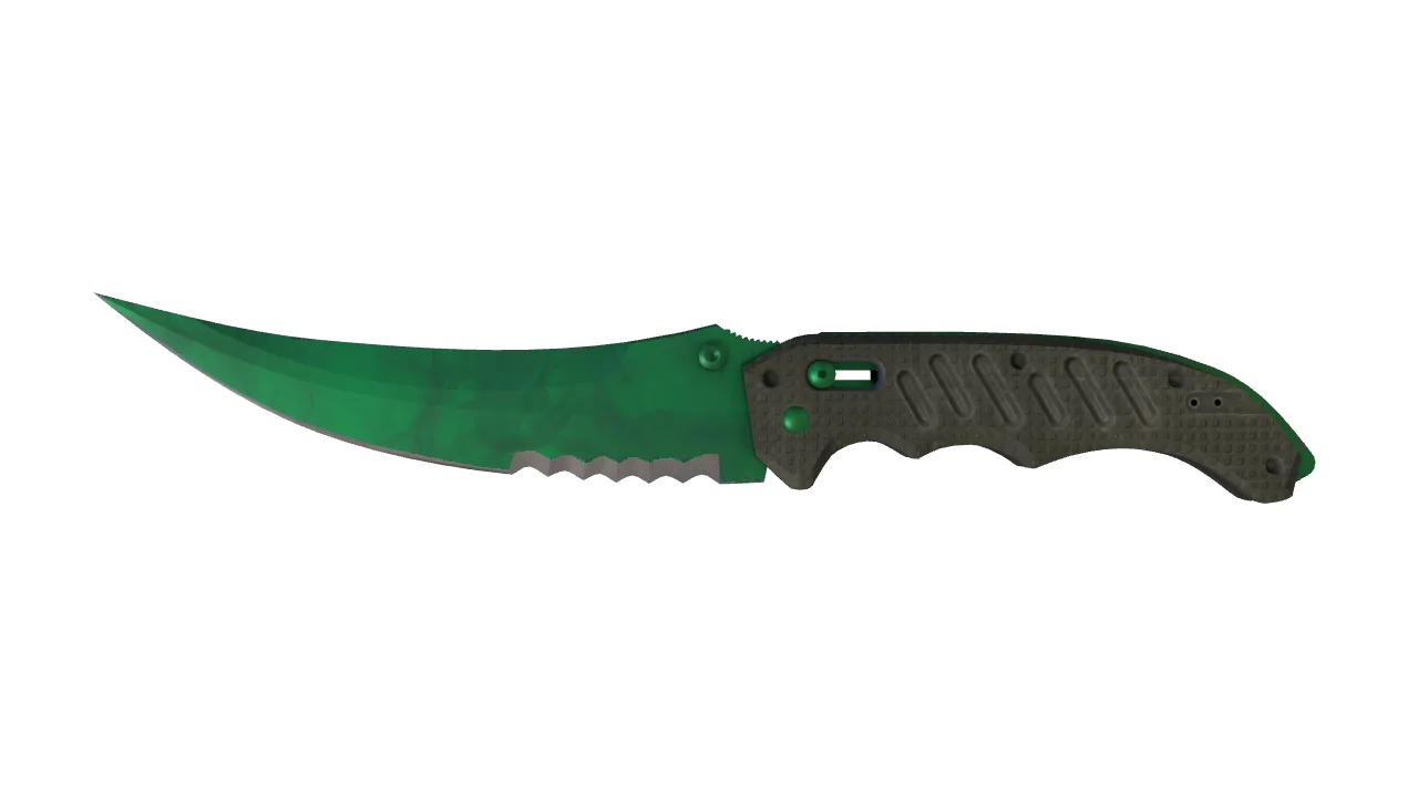Flip Knife | Gamma Doppler (Emerald) seed #760, front
