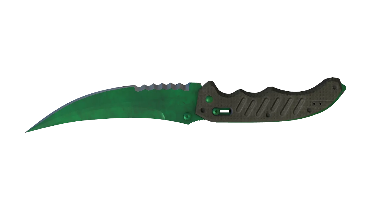Flip Knife | Gamma Doppler (Emerald) seed #801, back