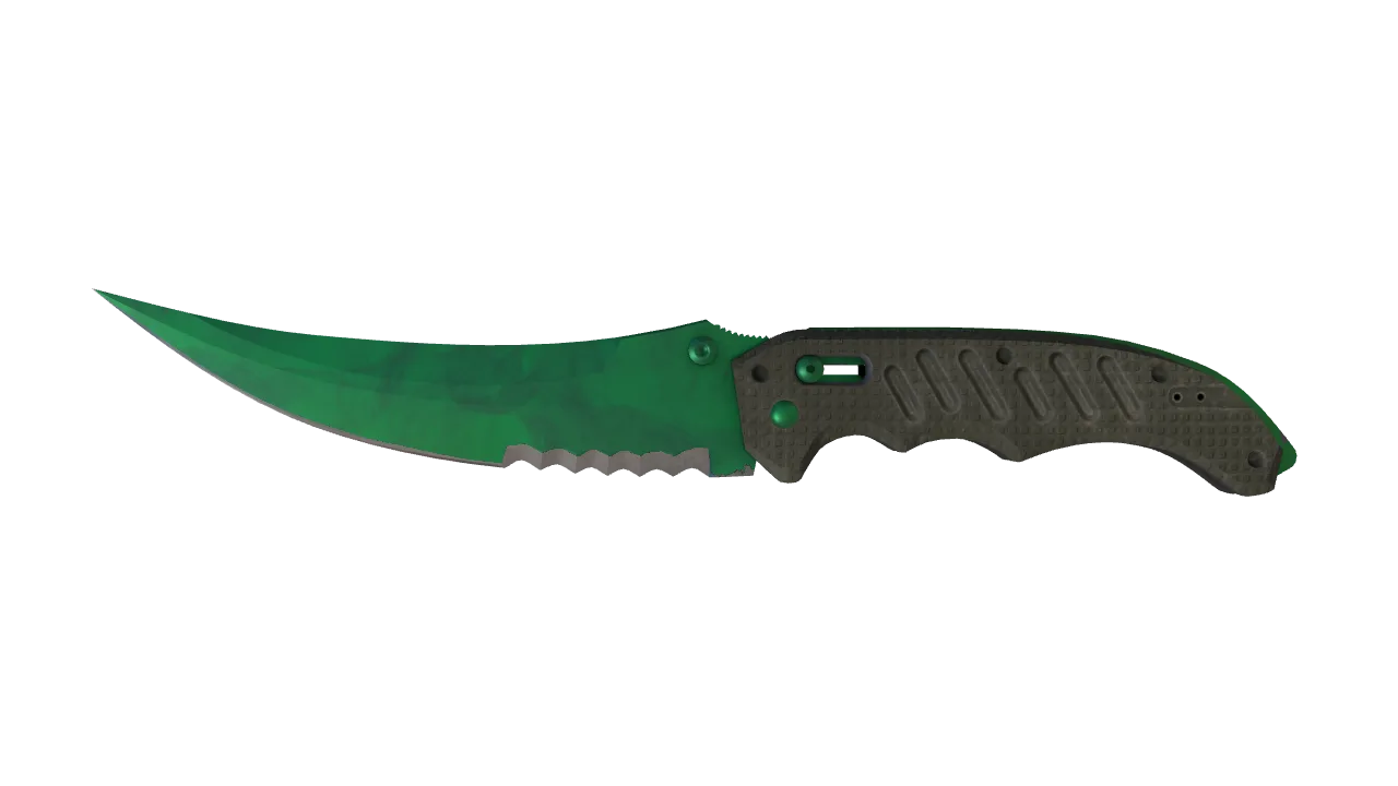 Flip Knife | Gamma Doppler (Emerald) seed #851, front