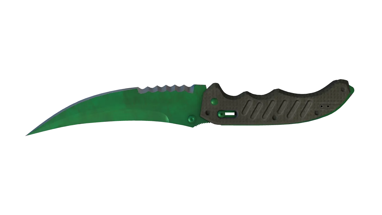 Flip Knife | Gamma Doppler (Emerald) seed #885, back