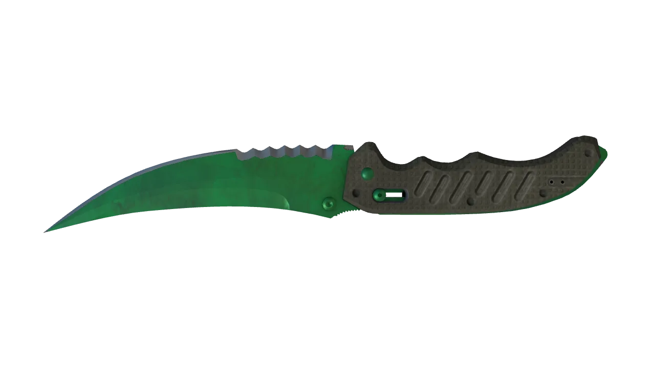 Flip Knife | Gamma Doppler (Emerald) seed #895, back