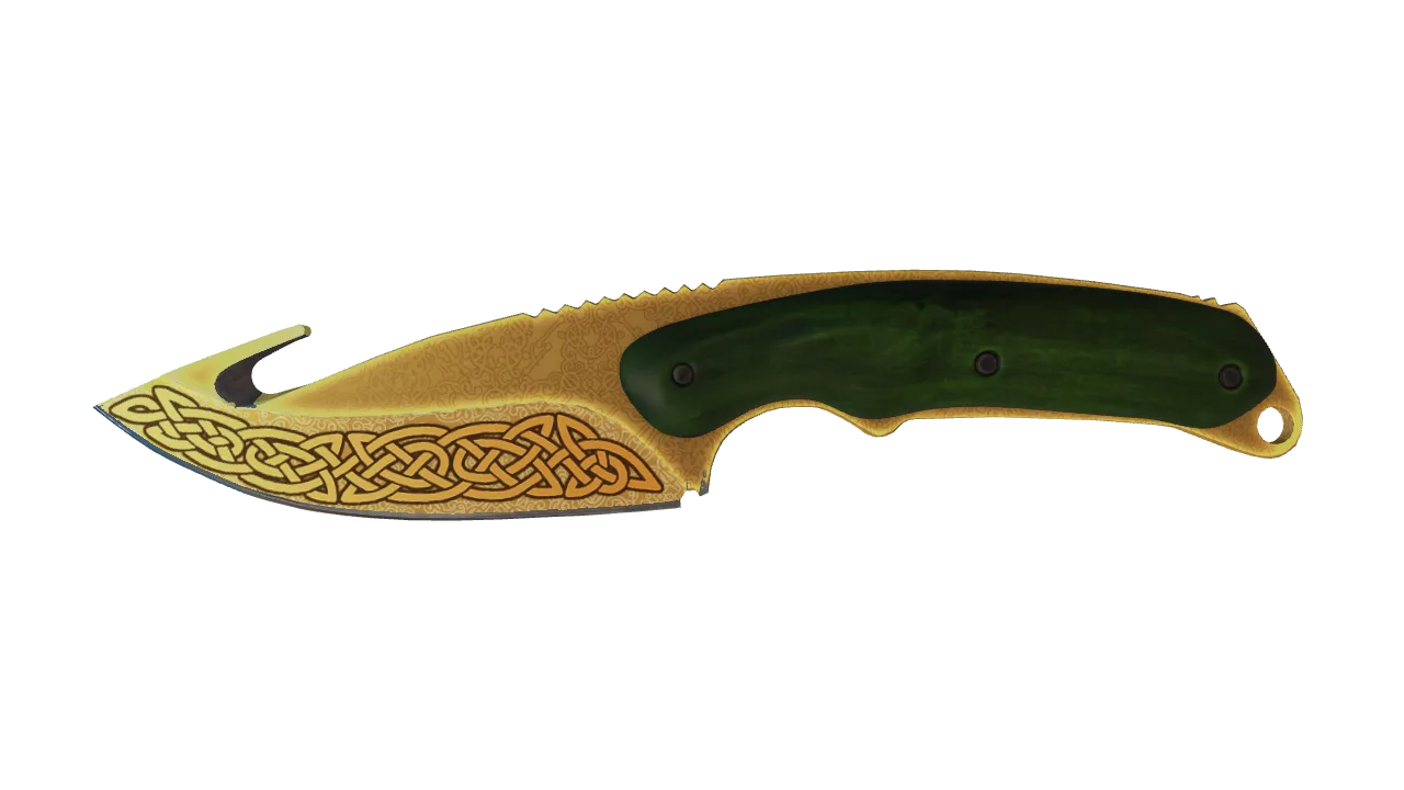 ★ Gut Knife | Lore (Factory New) — Dust II light, front