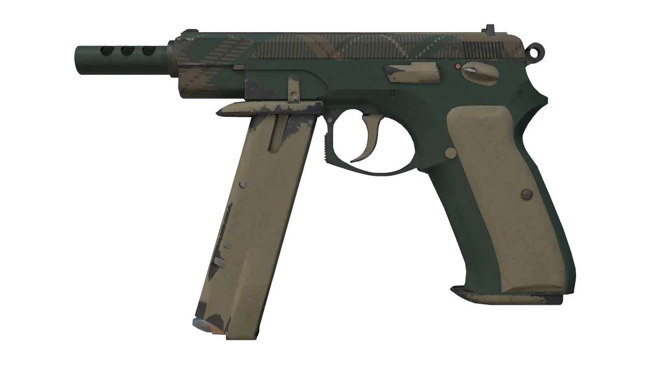 CZ75-Auto | Green Plaid (Field-Tested) — Dust II light, front