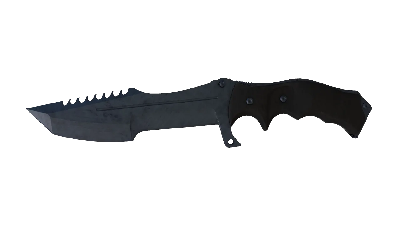 ★ Huntsman Knife | Blue Steel (Minimal Wear) — Dust II light, front