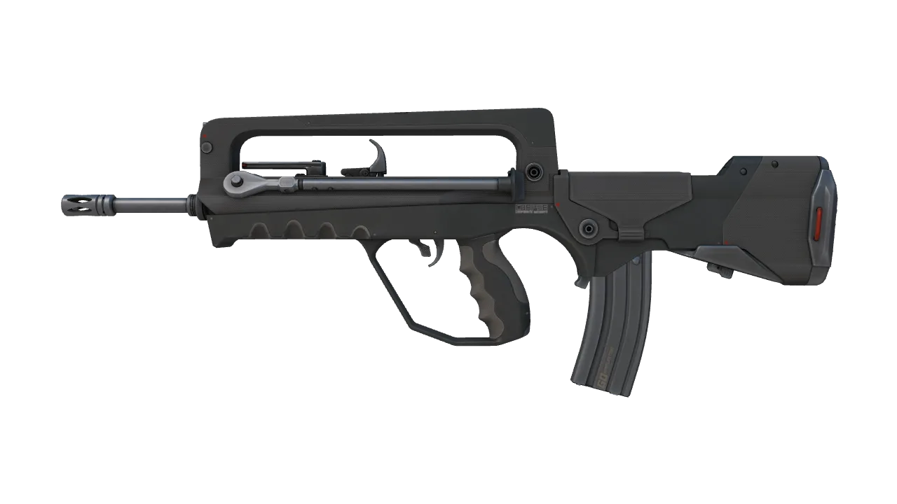 FAMAS | Corp Defense (Minimal Wear) — Dust II light, front