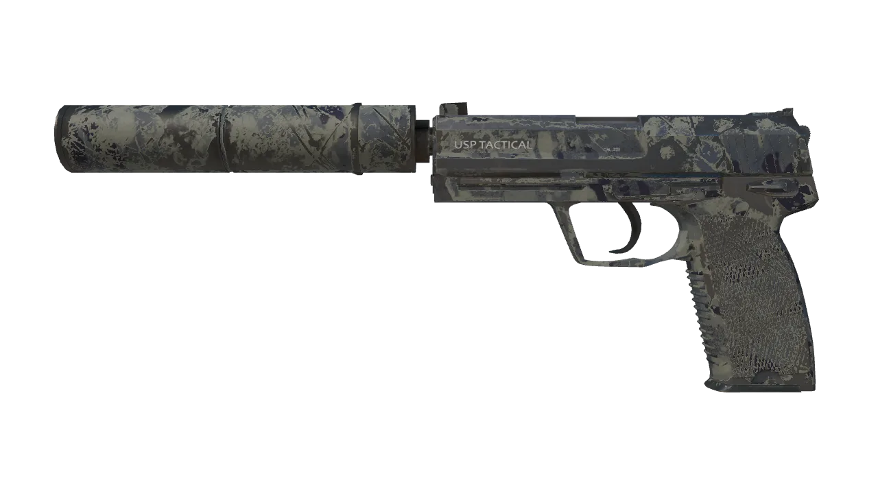 Souvenir USP-S | Night Ops (Well-Worn) — Dust II light, front