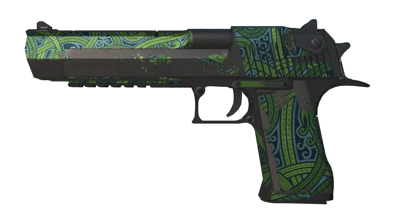 Souvenir Desert Eagle | Emerald Jörmungandr (Battle-Scarred) — Dust II light, front