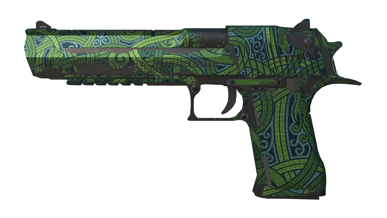 Desert Eagle | Emerald Jörmungandr (Field-Tested) — Dust II light, front
