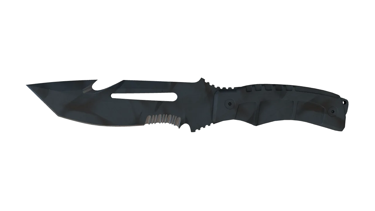 ★ Survival Knife | Night Stripe (Field-Tested) — Dust II light, front