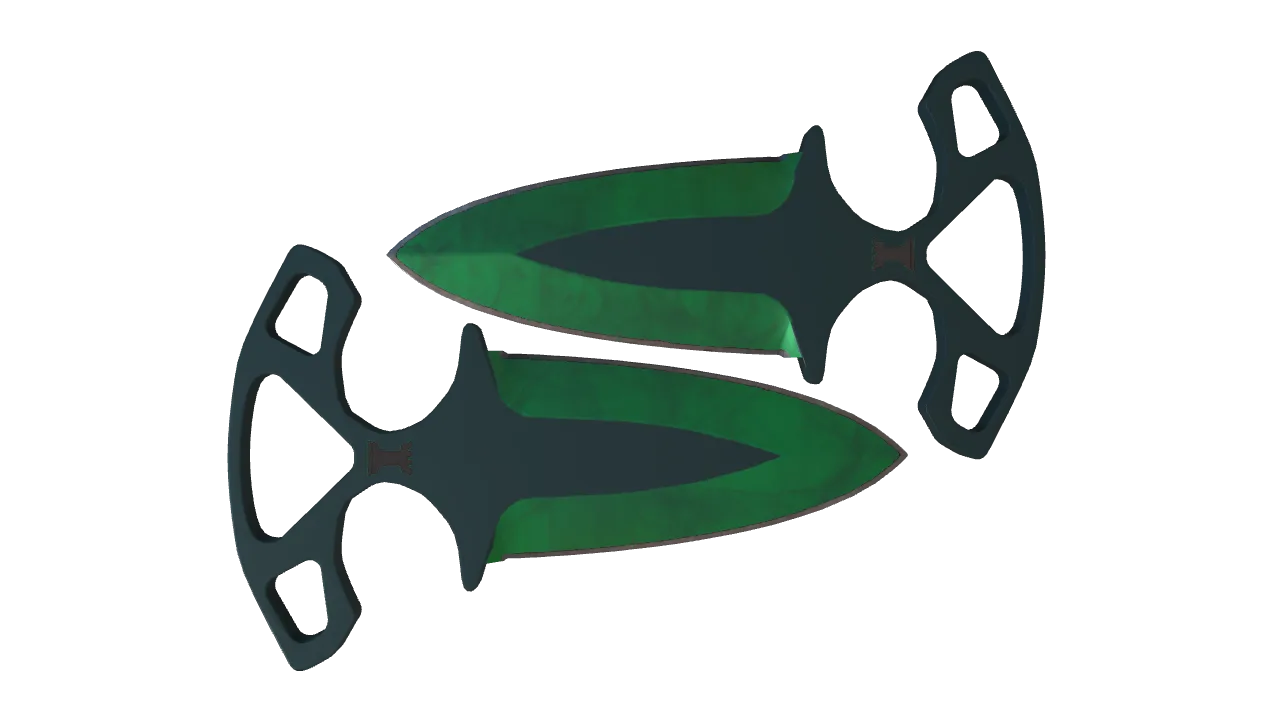 Shadow Daggers | Gamma Doppler (Emerald) seed #129, back