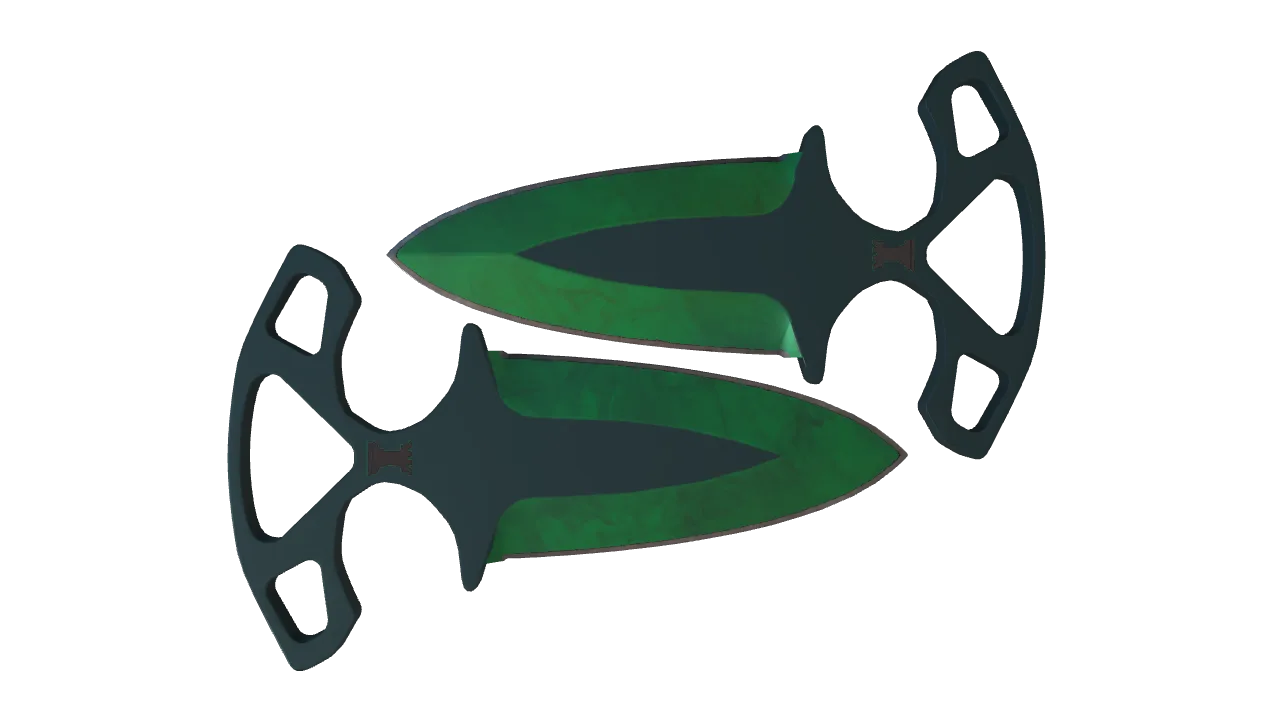 Shadow Daggers | Gamma Doppler (Emerald) seed #132, back