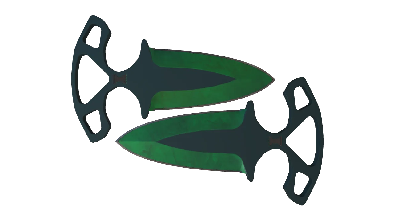 Shadow Daggers | Gamma Doppler (Emerald) seed #132, front