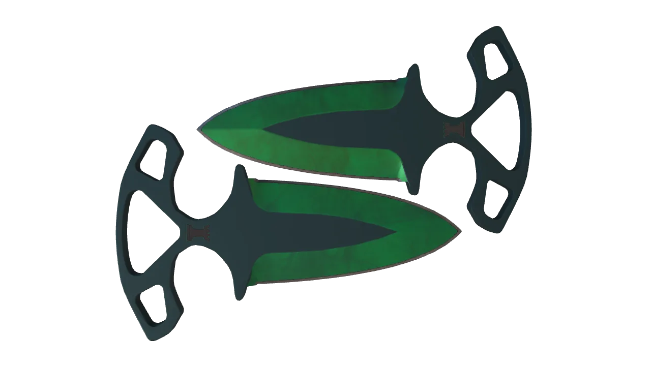 Shadow Daggers | Gamma Doppler (Emerald) seed #135, back