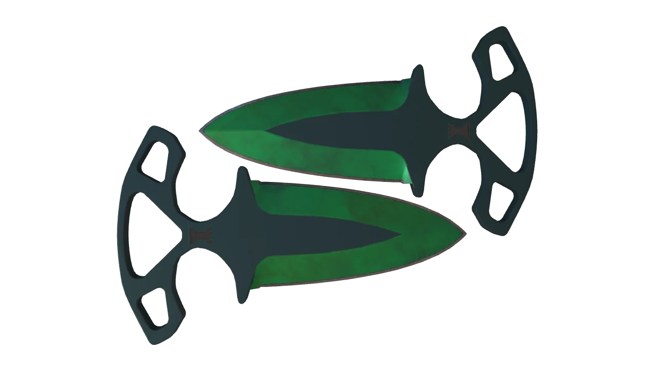 Shadow Daggers | Gamma Doppler (Emerald) seed #137, back