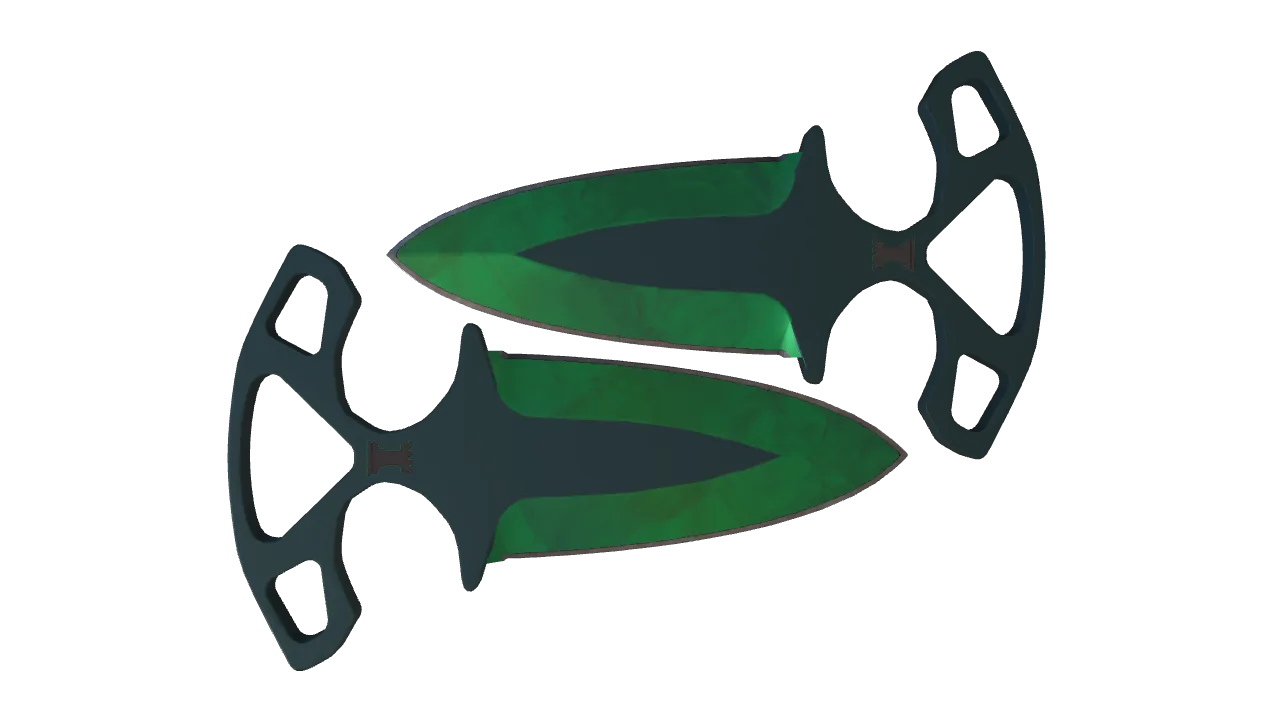 Shadow Daggers | Gamma Doppler (Emerald) seed #140, back