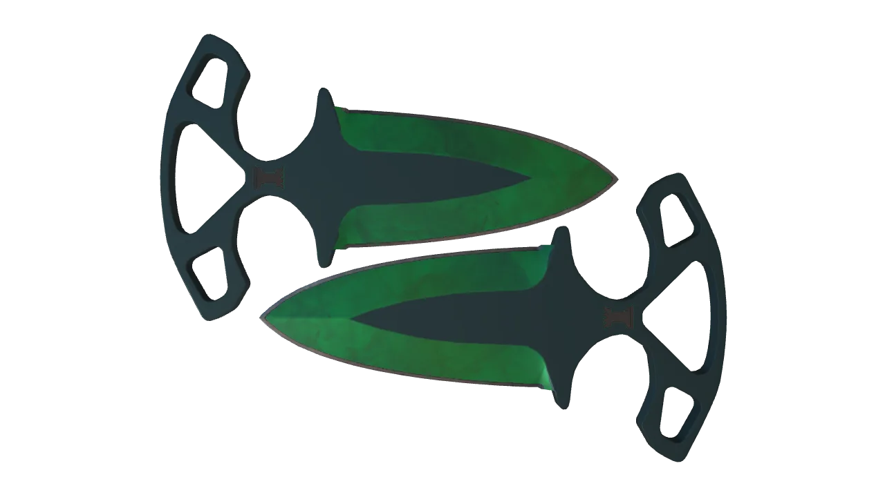 Shadow Daggers | Gamma Doppler (Emerald) seed #140, front