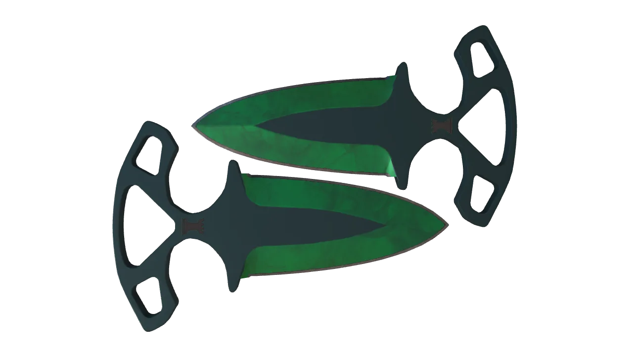Shadow Daggers | Gamma Doppler (Emerald) seed #146, back