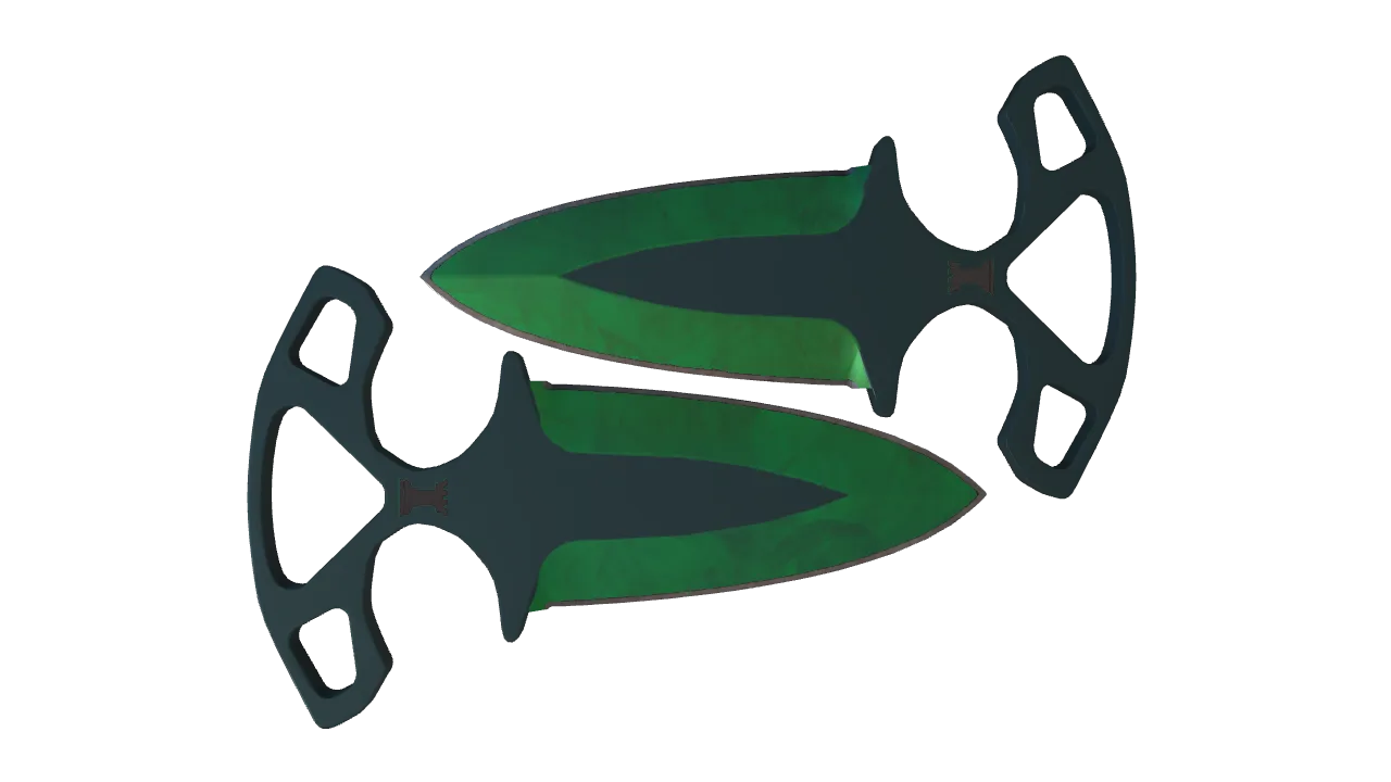 Shadow Daggers | Gamma Doppler (Emerald) seed #15, back