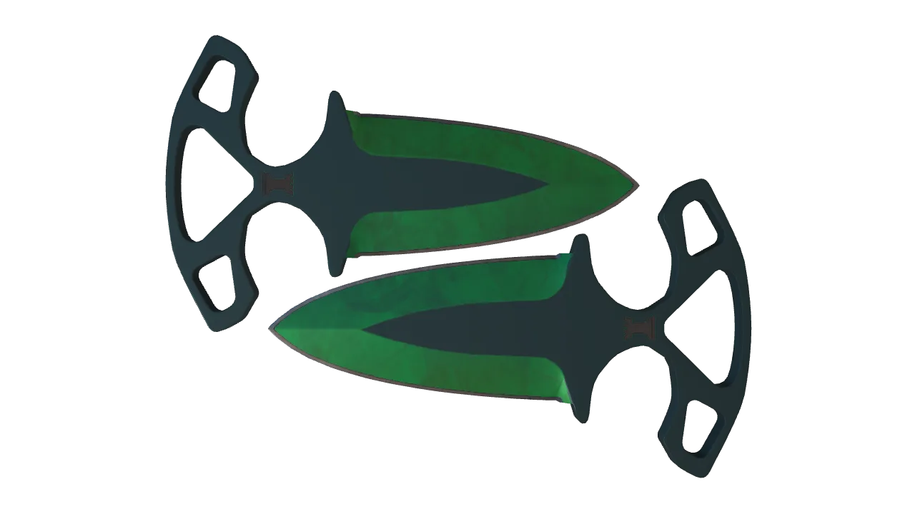 Shadow Daggers | Gamma Doppler (Emerald) seed #15, front