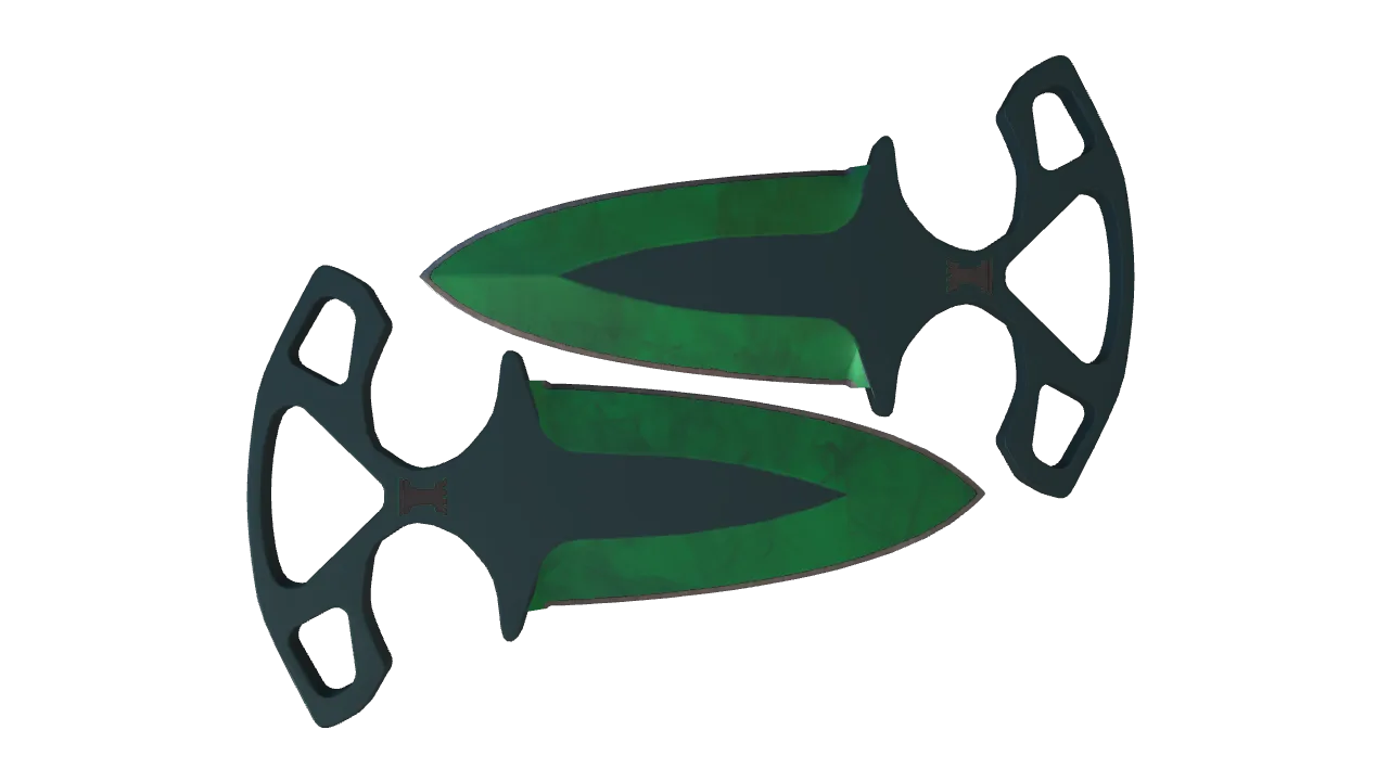 Shadow Daggers | Gamma Doppler (Emerald) seed #152, back