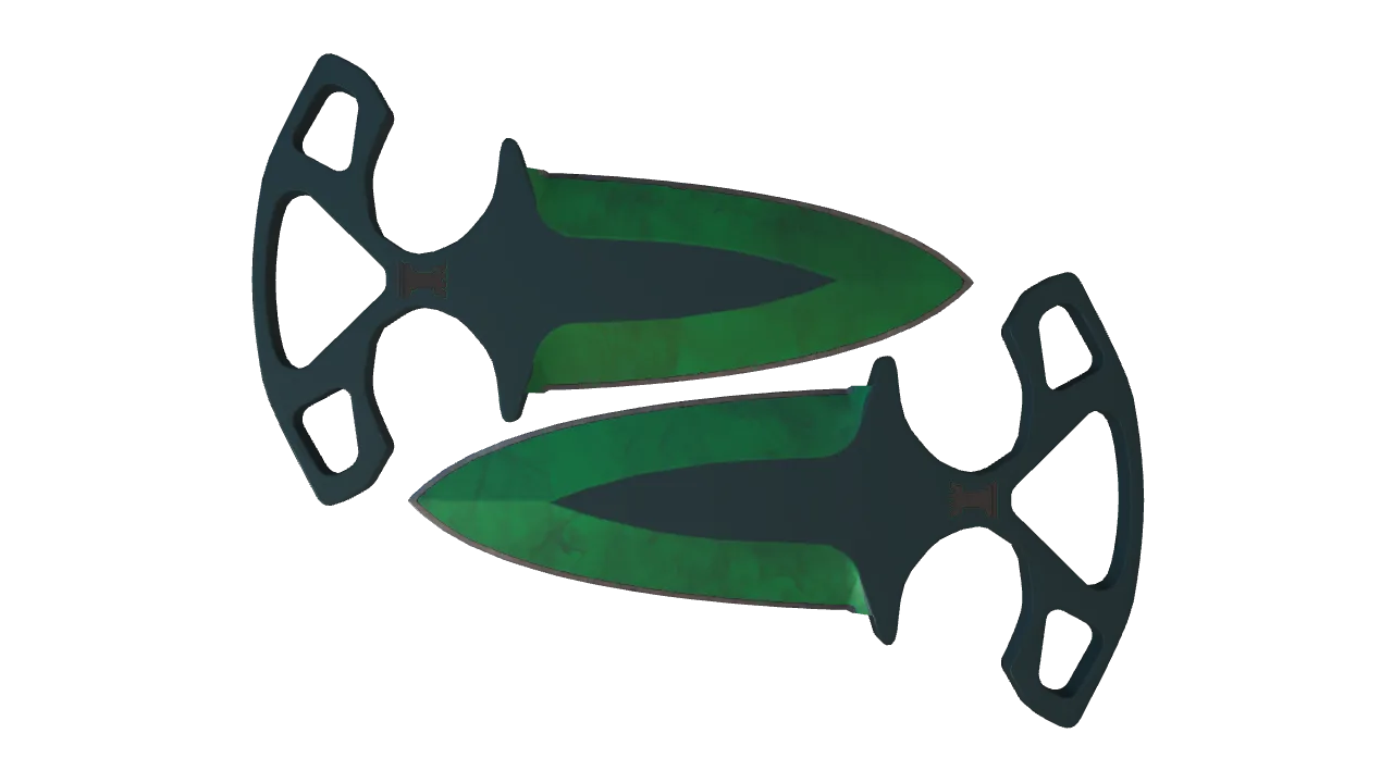 Shadow Daggers | Gamma Doppler (Emerald) seed #152, front