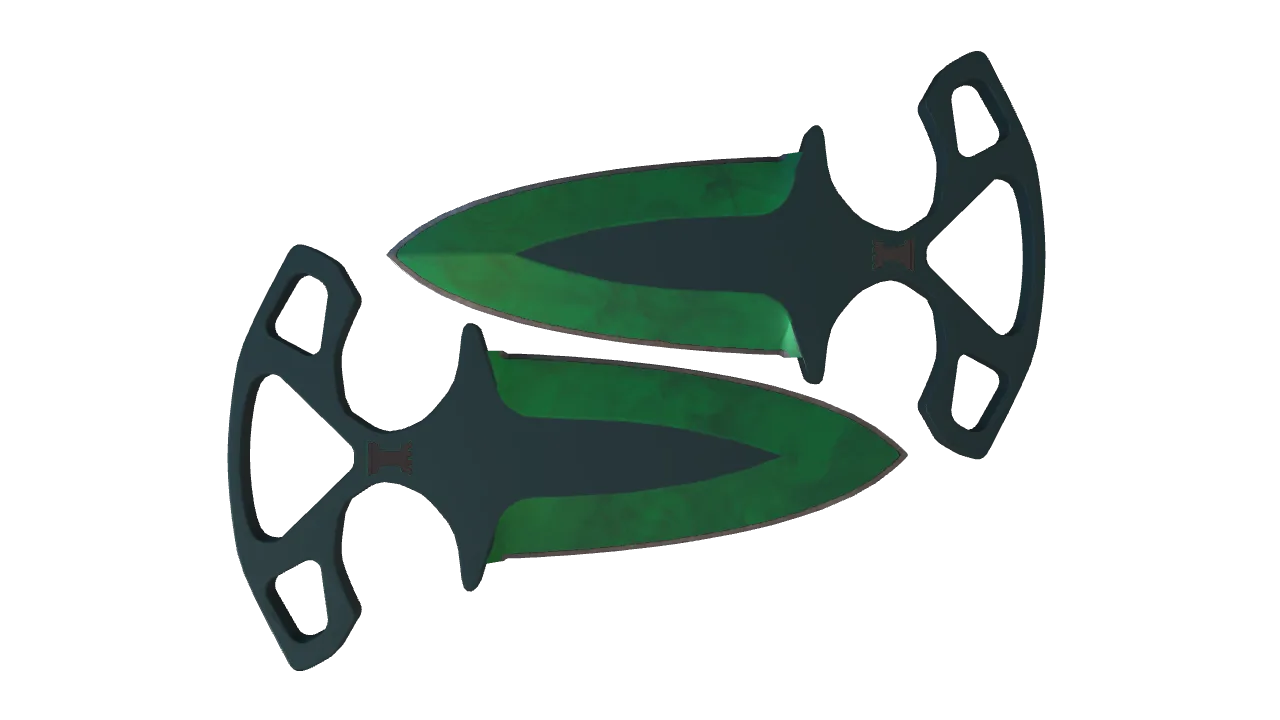 Shadow Daggers | Gamma Doppler (Emerald) seed #191, back