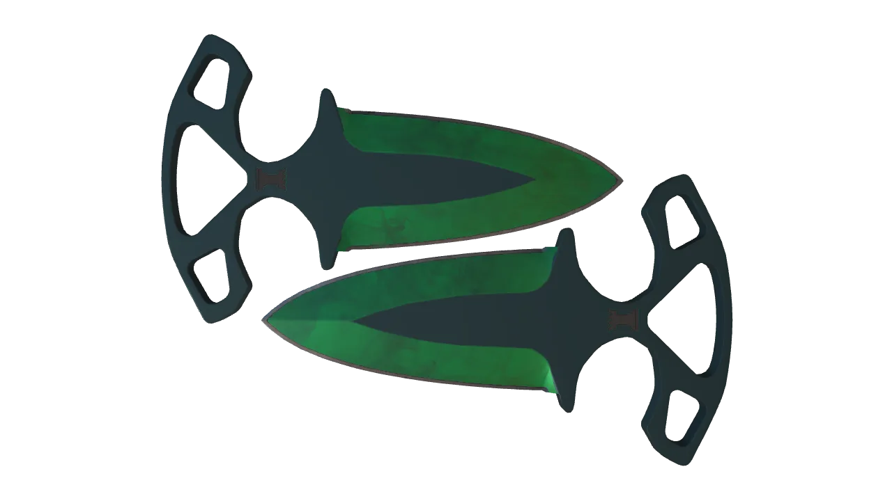 Shadow Daggers | Gamma Doppler (Emerald) seed #191, front