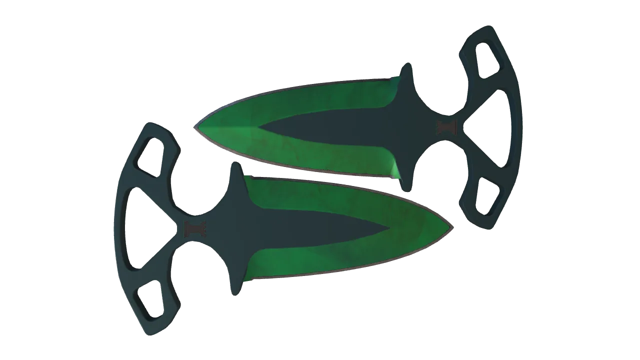 Shadow Daggers | Gamma Doppler (Emerald) seed #192, back