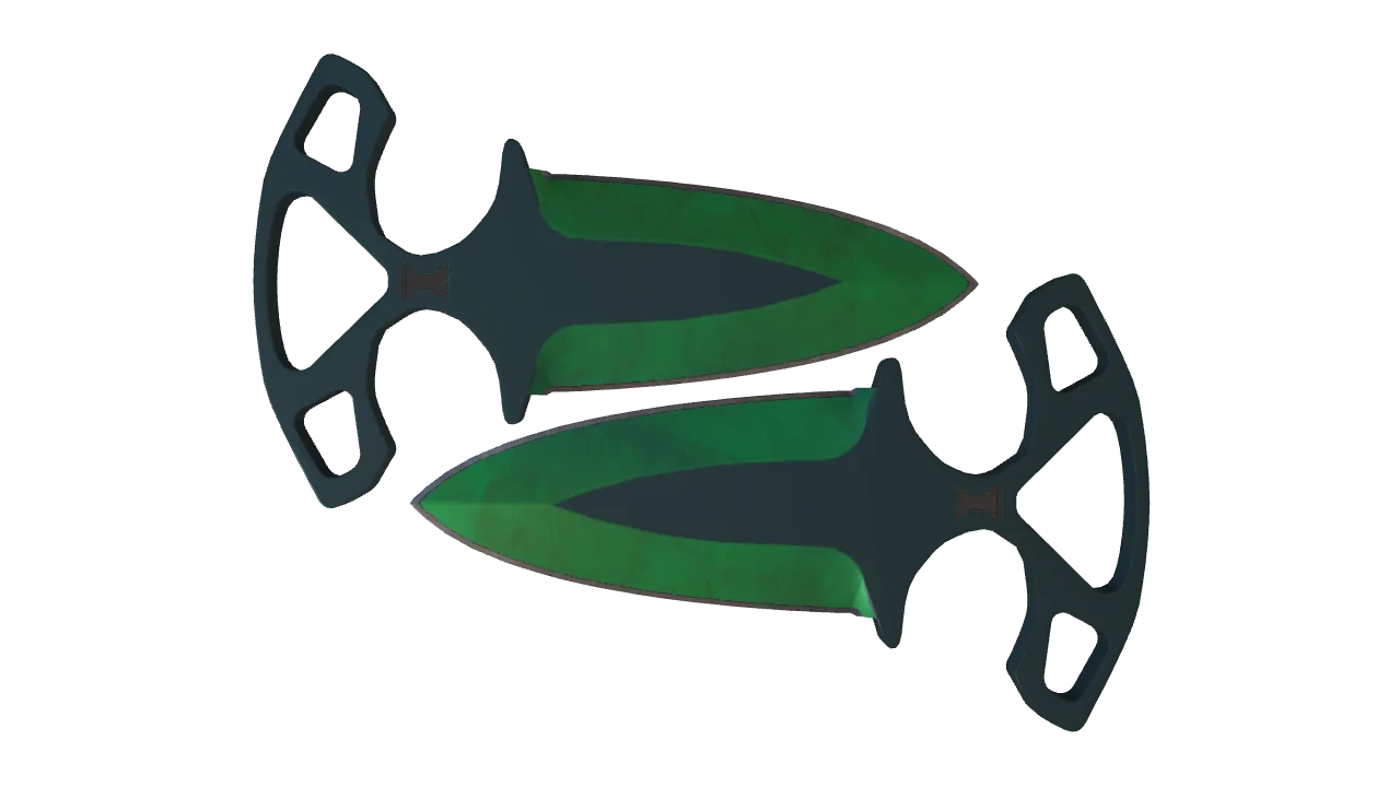 Shadow Daggers | Gamma Doppler (Emerald) seed #192, front
