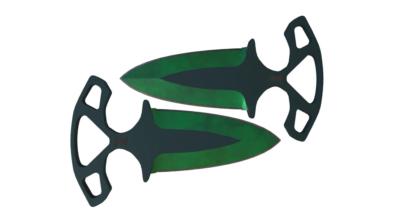 Shadow Daggers | Gamma Doppler (Emerald) seed #205, back