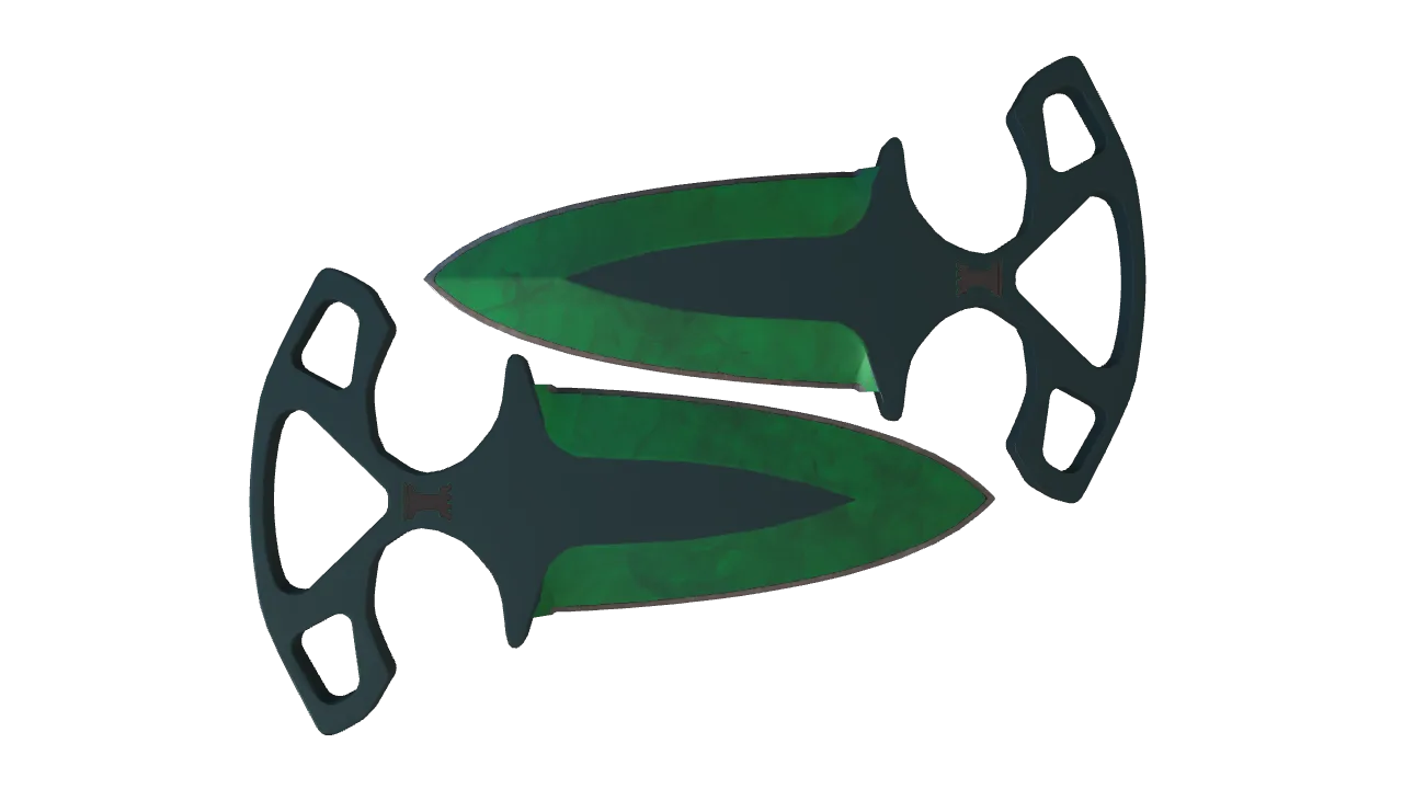 Shadow Daggers | Gamma Doppler (Emerald) seed #213, back