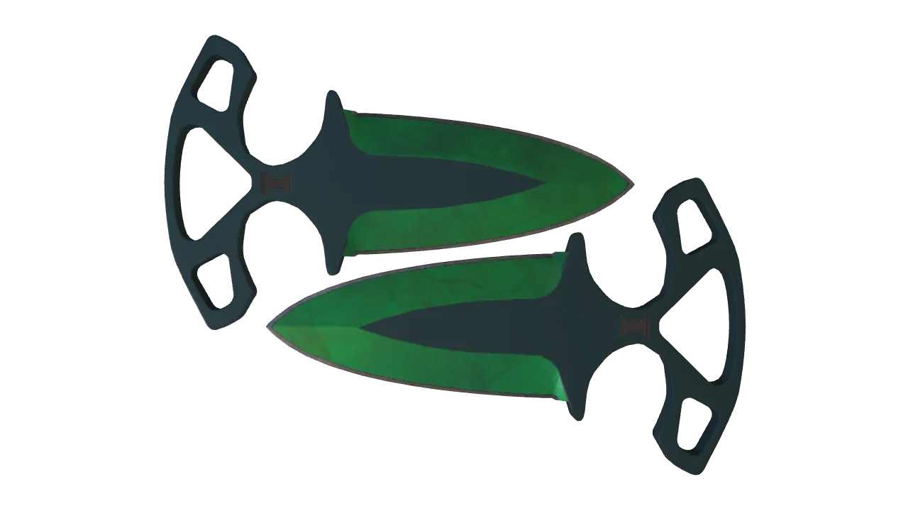 Shadow Daggers | Gamma Doppler (Emerald) seed #224, front