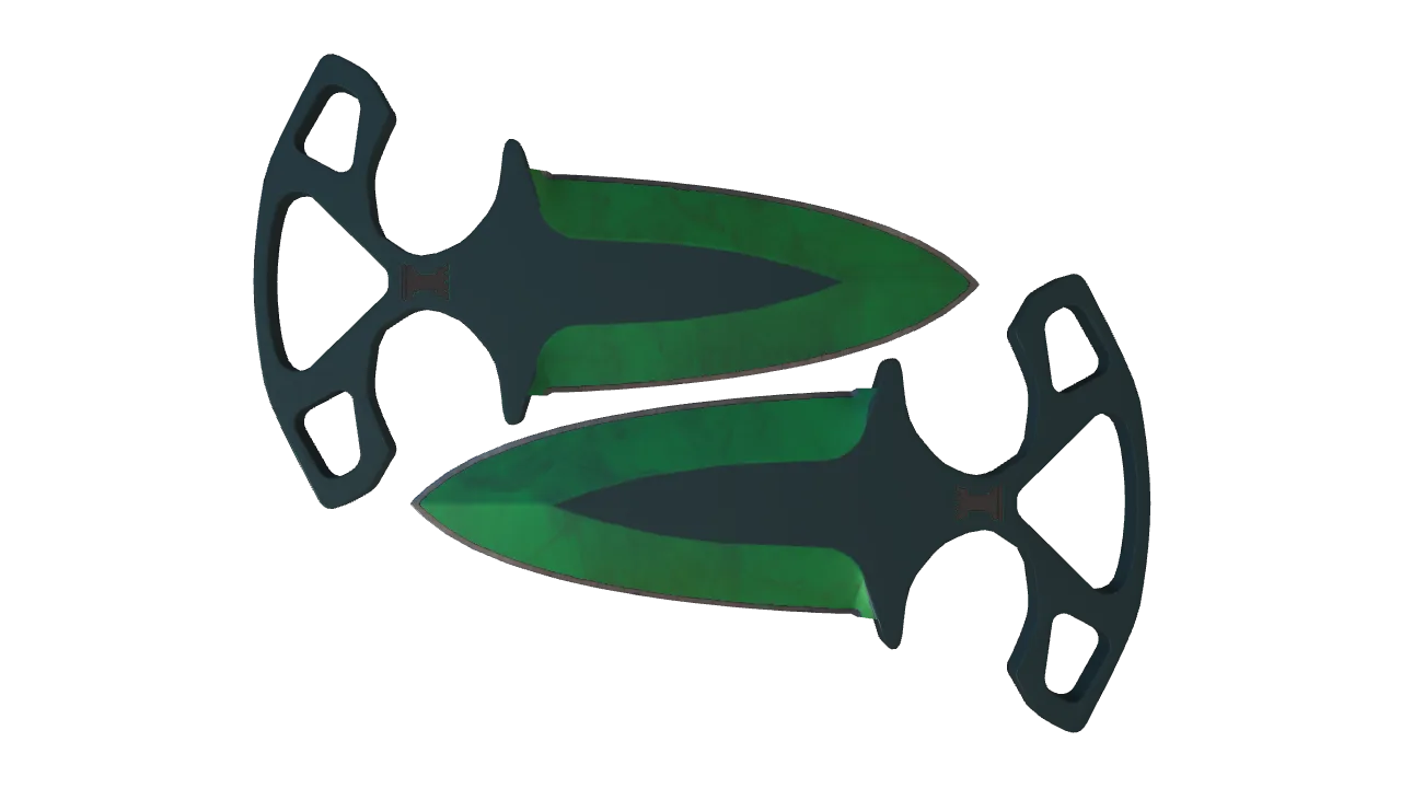 Shadow Daggers | Gamma Doppler (Emerald) seed #225, front