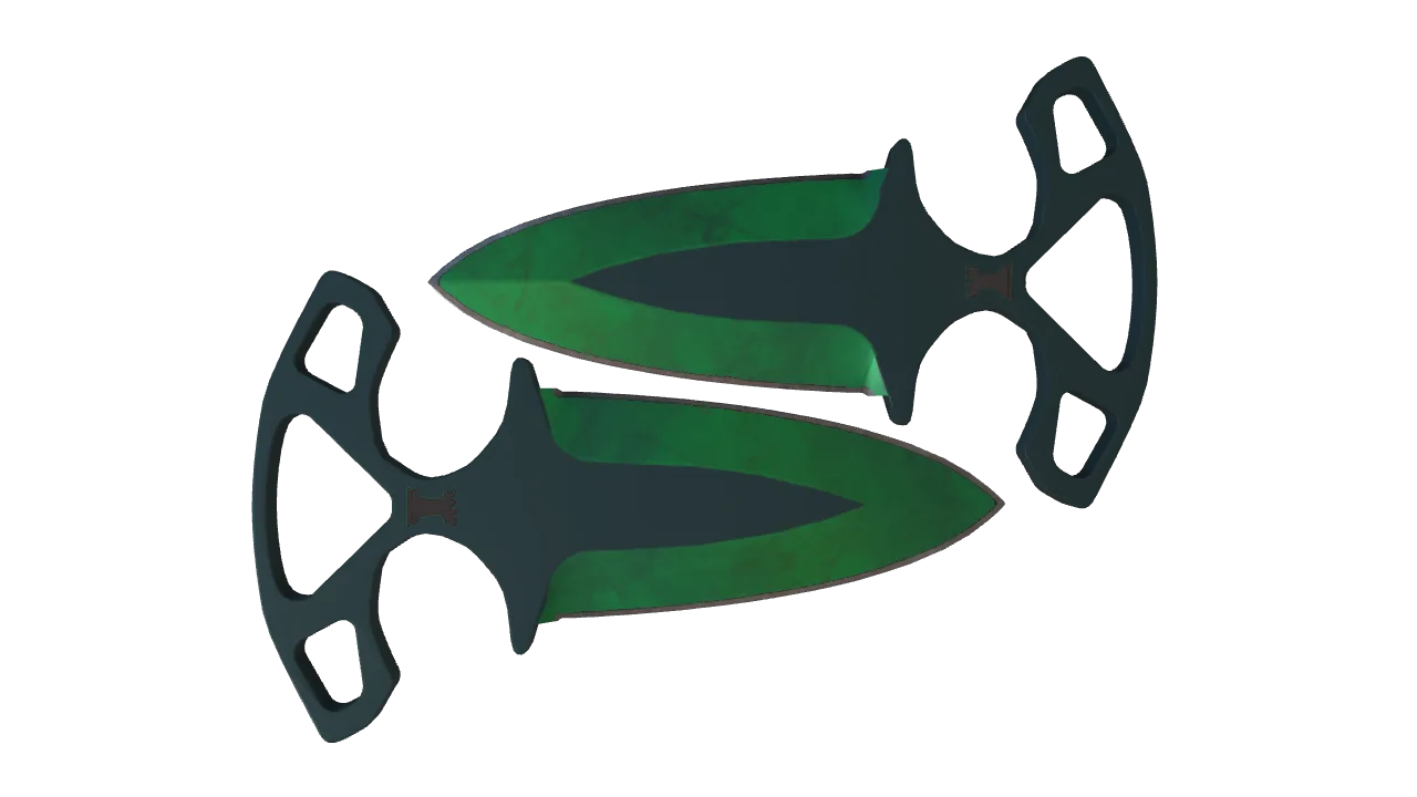 Shadow Daggers | Gamma Doppler (Emerald) seed #251, back