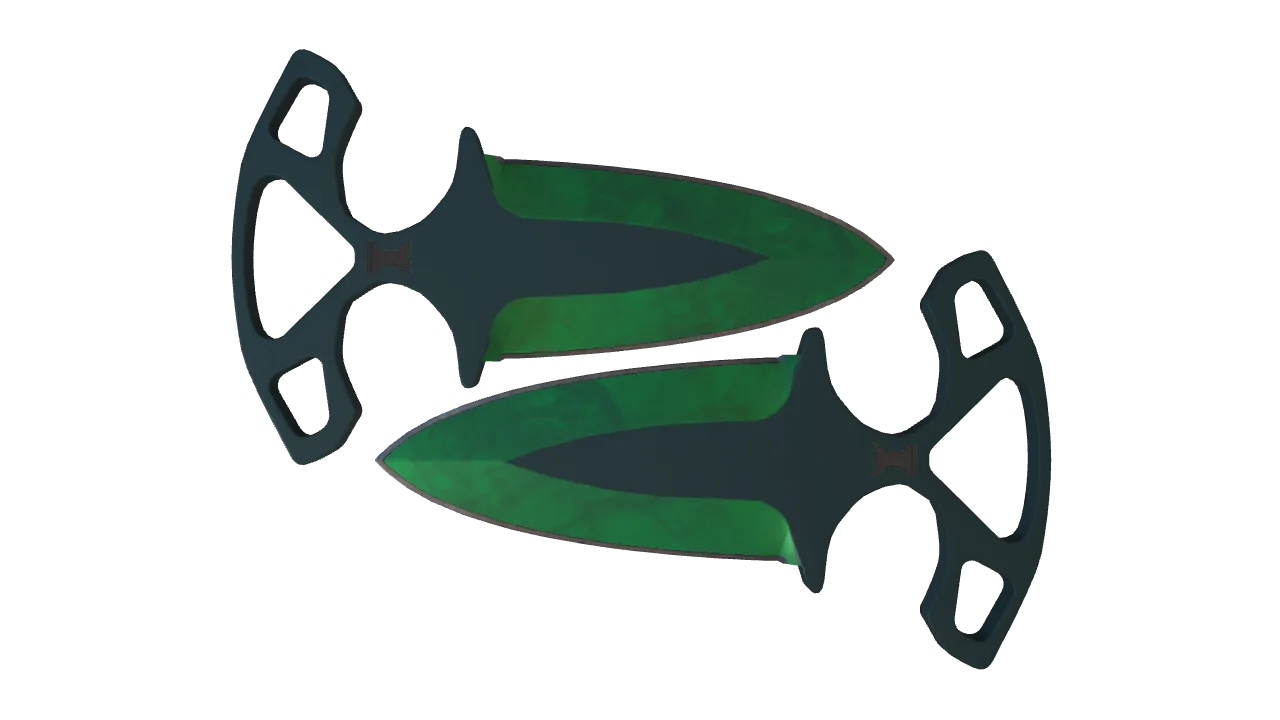 Shadow Daggers | Gamma Doppler (Emerald) seed #254, front