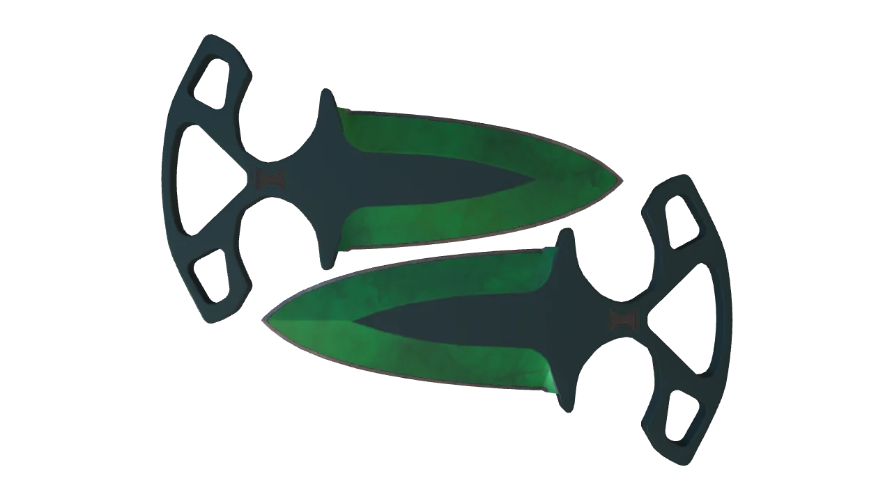 Shadow Daggers | Gamma Doppler (Emerald) seed #287, front