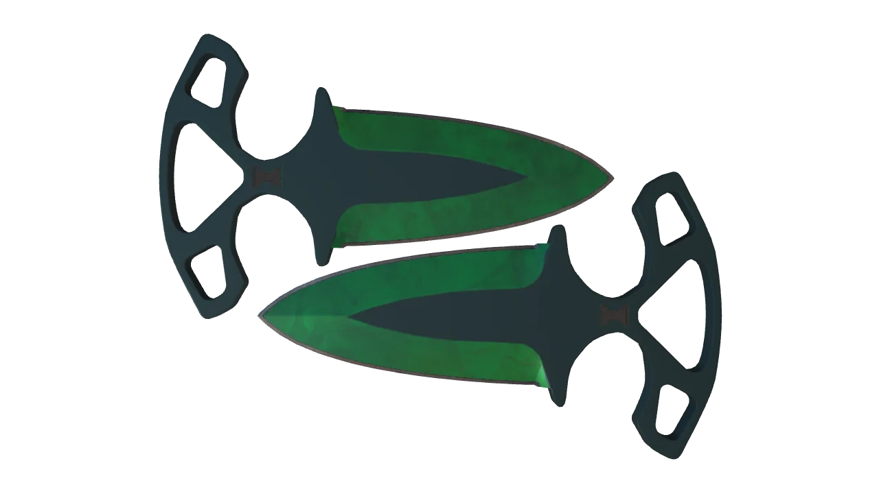 Shadow Daggers | Gamma Doppler (Emerald) seed #306, front