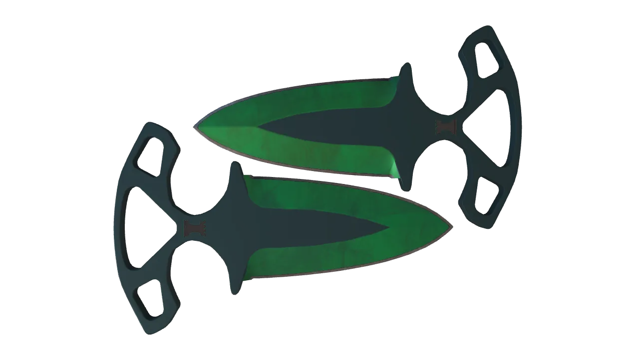 Shadow Daggers | Gamma Doppler (Emerald) seed #320, back