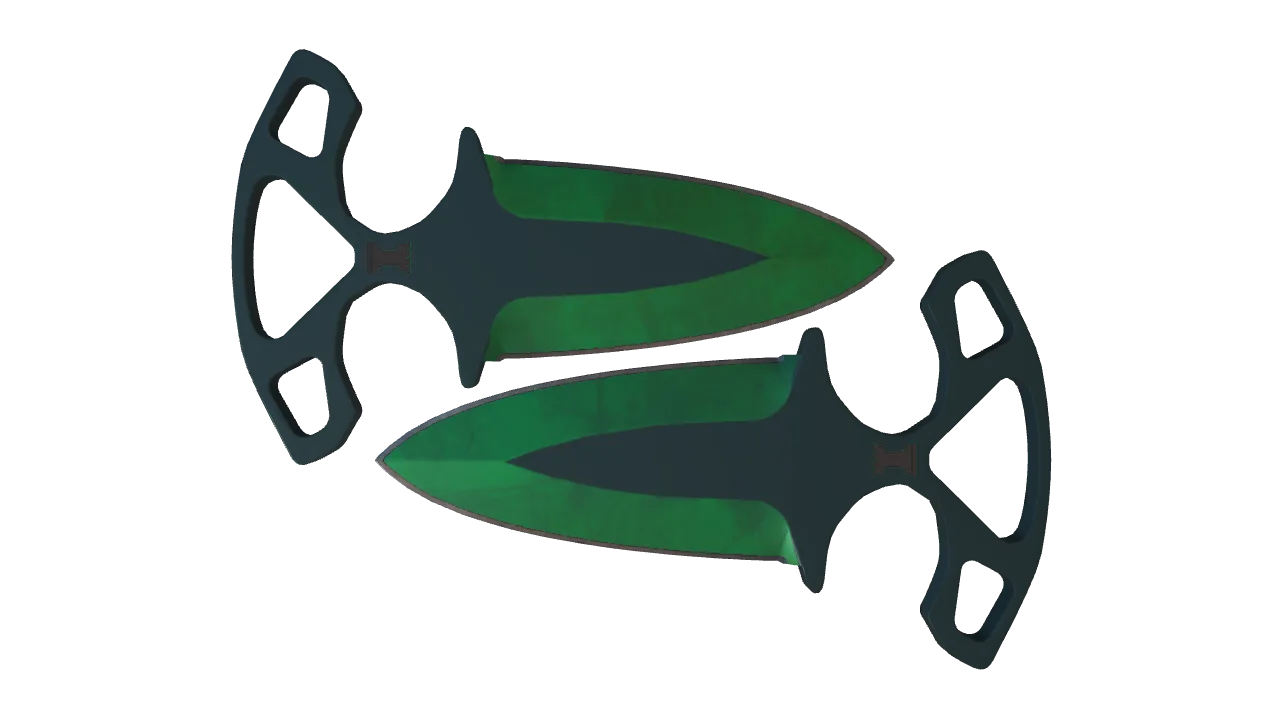 Shadow Daggers | Gamma Doppler (Emerald) seed #320, front