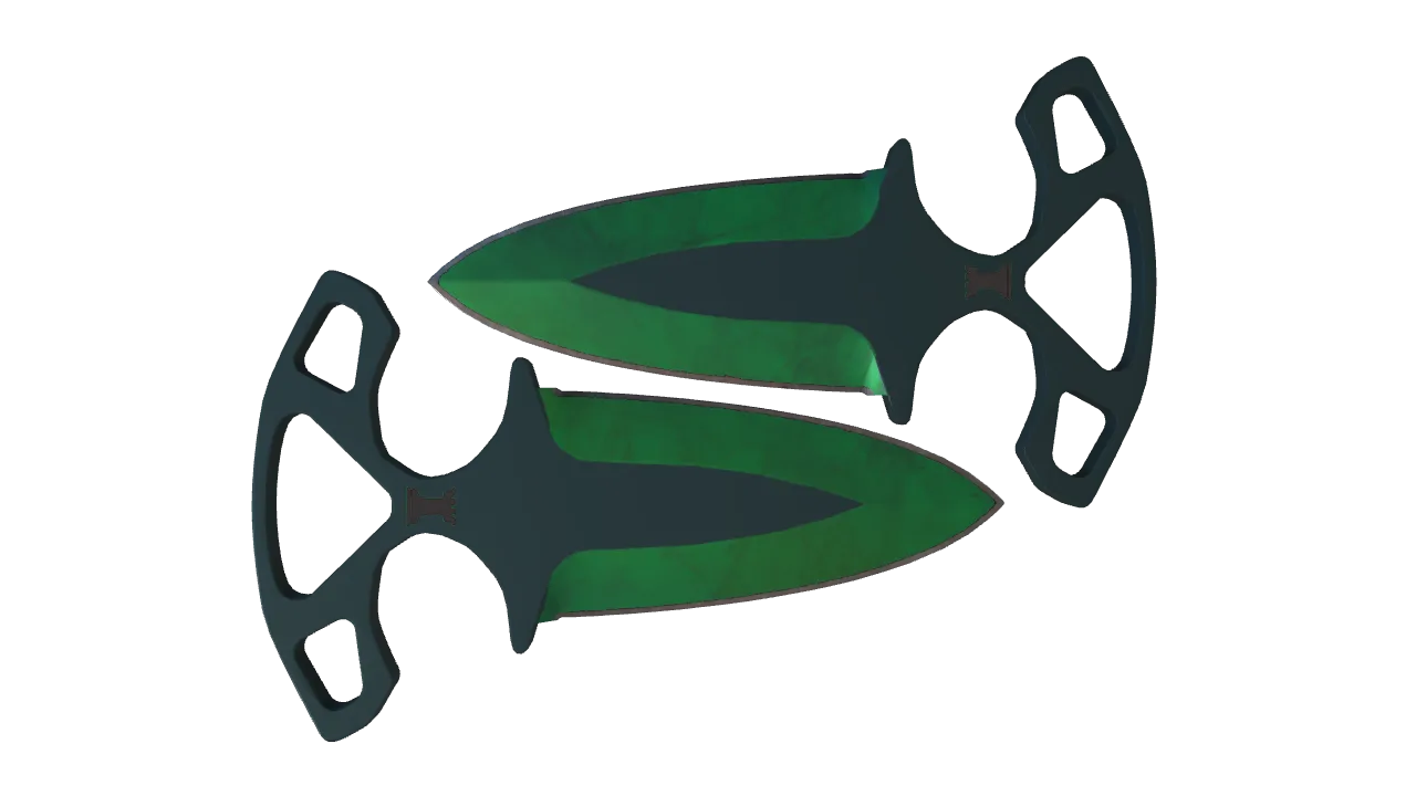 Shadow Daggers | Gamma Doppler (Emerald) seed #350, back