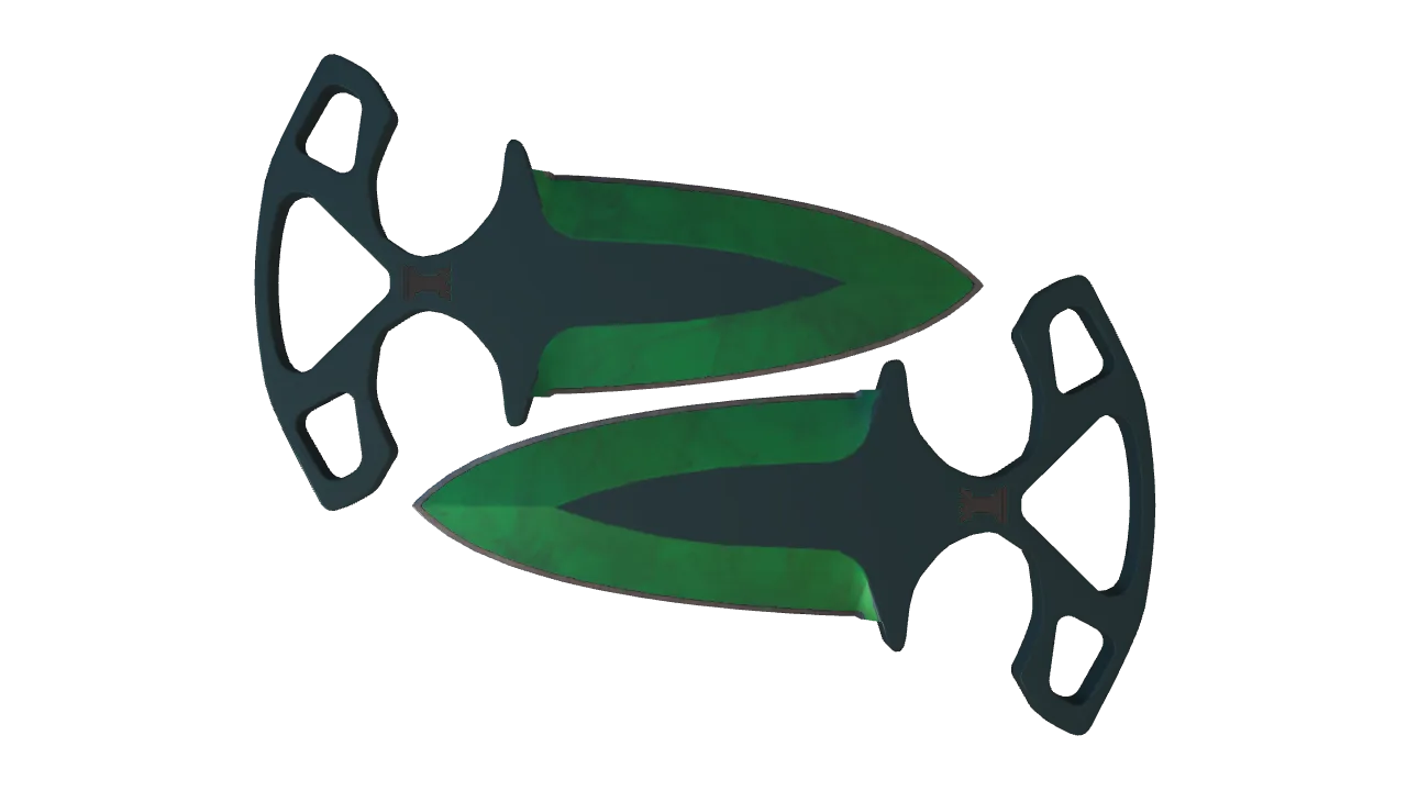 Shadow Daggers | Gamma Doppler (Emerald) seed #350, front