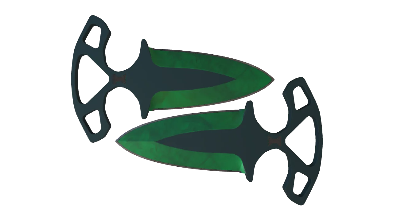 Shadow Daggers | Gamma Doppler (Emerald) seed #370, front