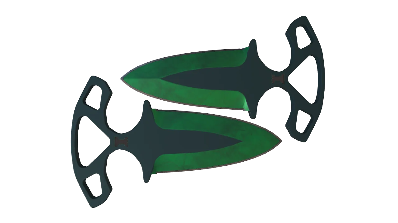 Shadow Daggers | Gamma Doppler (Emerald) seed #371, back